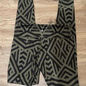 lululemon athletica Geometric Olive Black Leggings